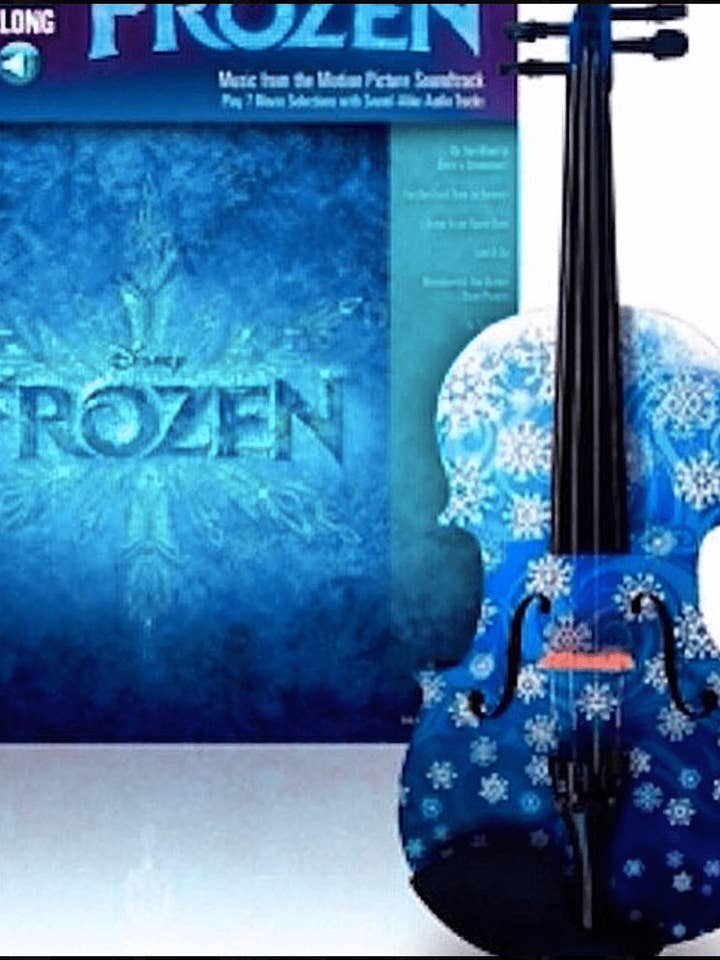 Snefnug Hvid Glitter Violin Outfit for engroshandel hos Rozanna's Violin