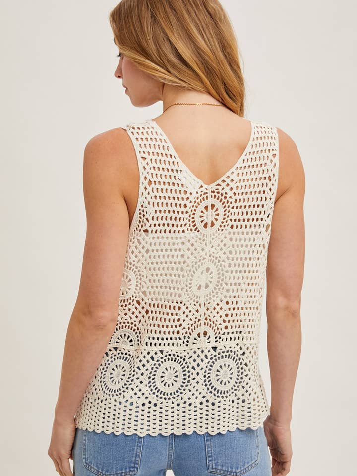 Bluivy - Wholesale Knit Top - Women's - OPEN-KNIT CROCHET SLEEVELESS TOP5