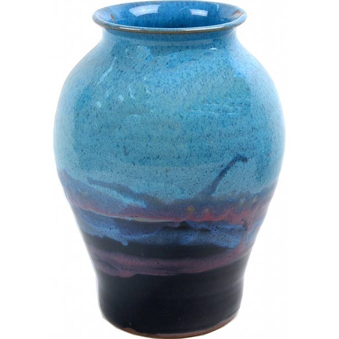 A Non-Pattern Glazed Medium Neck Vase (made to order) for wholesale by Always Azul Pottery