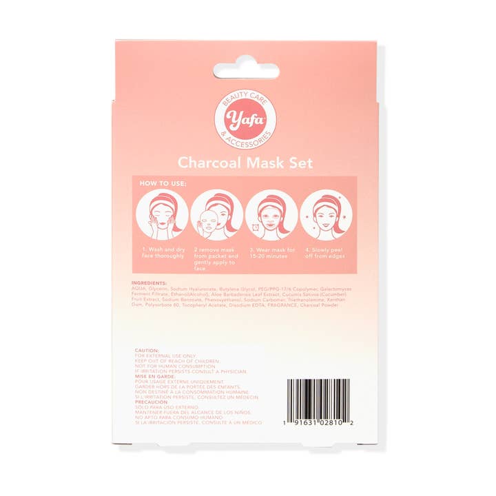 Yafa Beauty - Wholesale Skincare Face Mask - Yafa Charcoal Face Sheet Mask1
