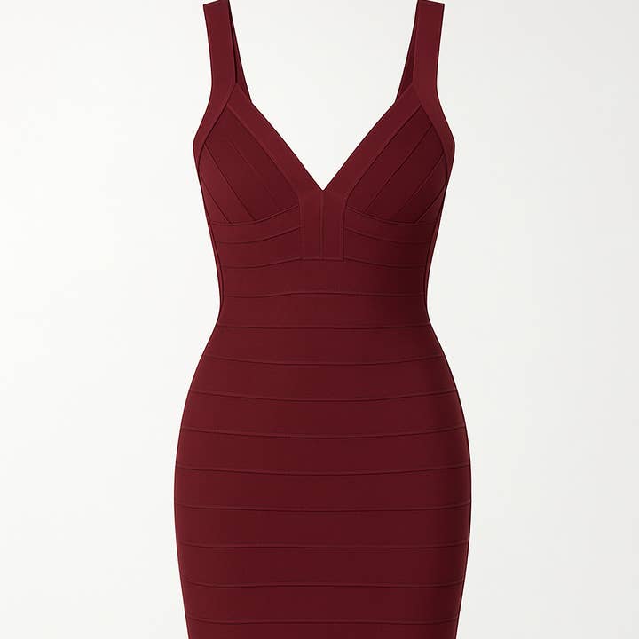 Cabernet Bandage Mini Dress for wholesale by Rossario George