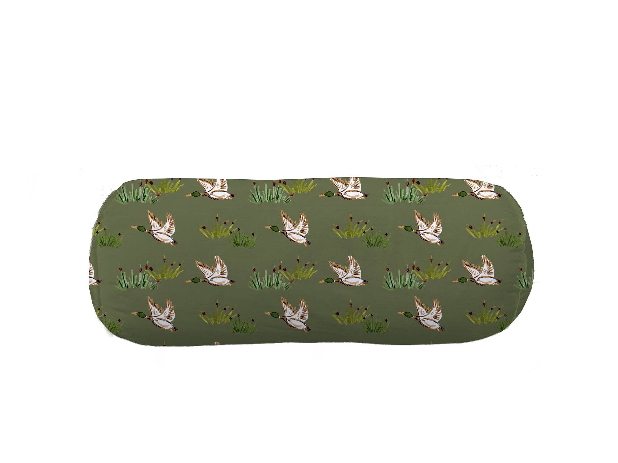 Wheaton Whaley Home - Wholesale Throw Pillow Cover - Mac in Moss by Camilla Moss for Wheaton Whaley Home Bolster1