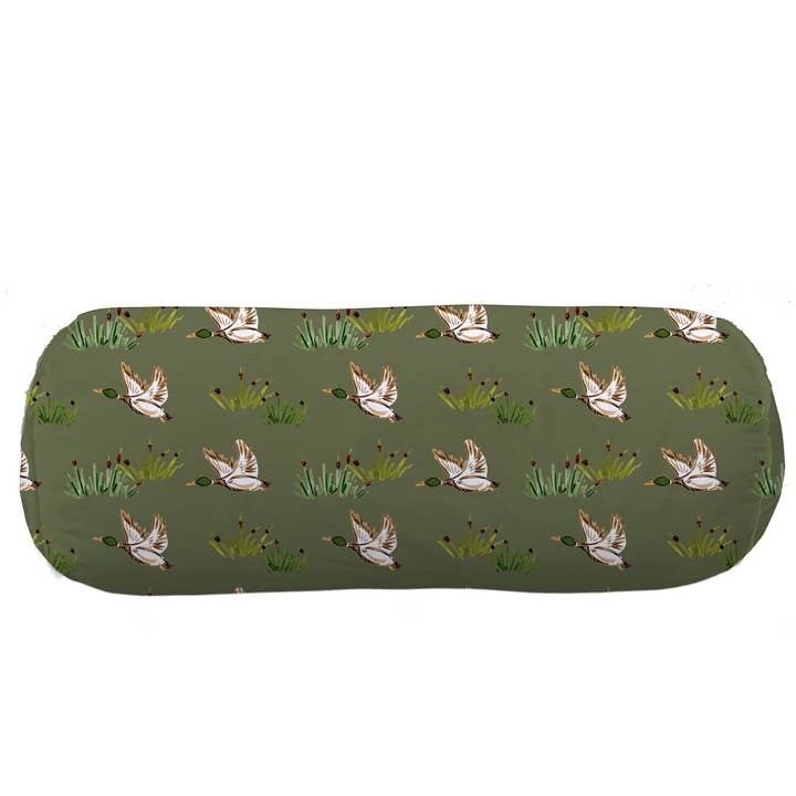 Wheaton Whaley Home - Wholesale Throw Pillow Cover - Mac in Moss by Camilla Moss for Wheaton Whaley Home Bolster1