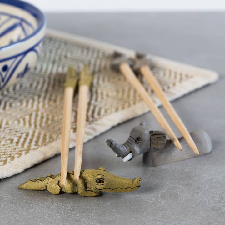 Ten Thousand Villages - Wholesale Chopsticks - * Mamba Crocodile Chopstick Set *