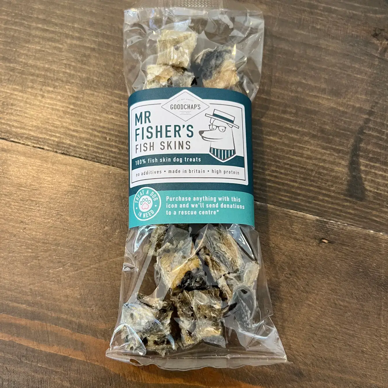 Goodchap's – wholesale Pet treats – Dog – Mr Fisher's Fish Skins | CDU of 10 Packs 1