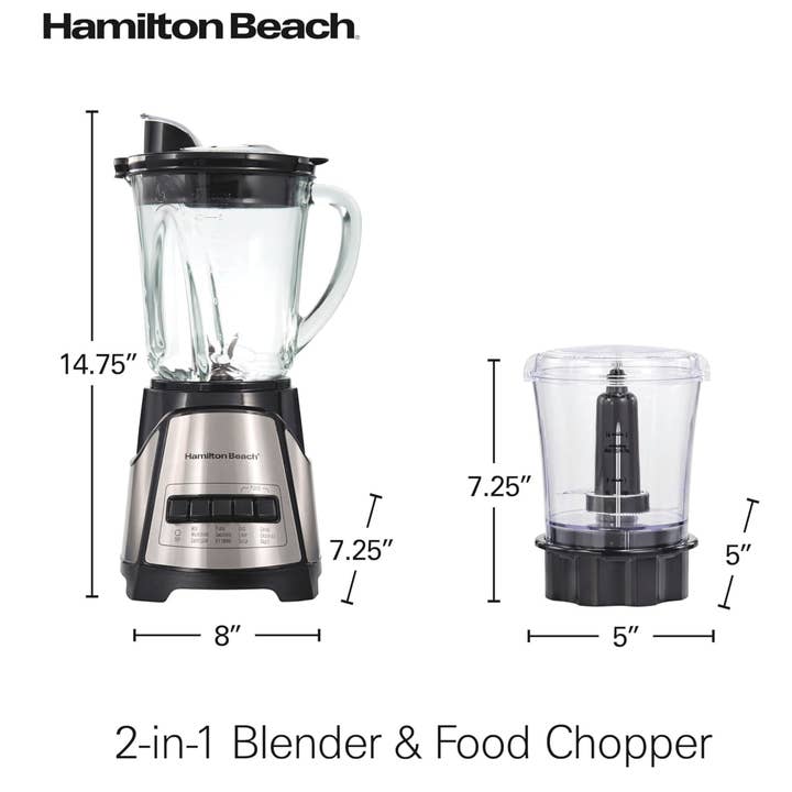 JupiterGear Home - Wholesale Blender - Hamilton Beach Glass Jar Blender and Food Chopper