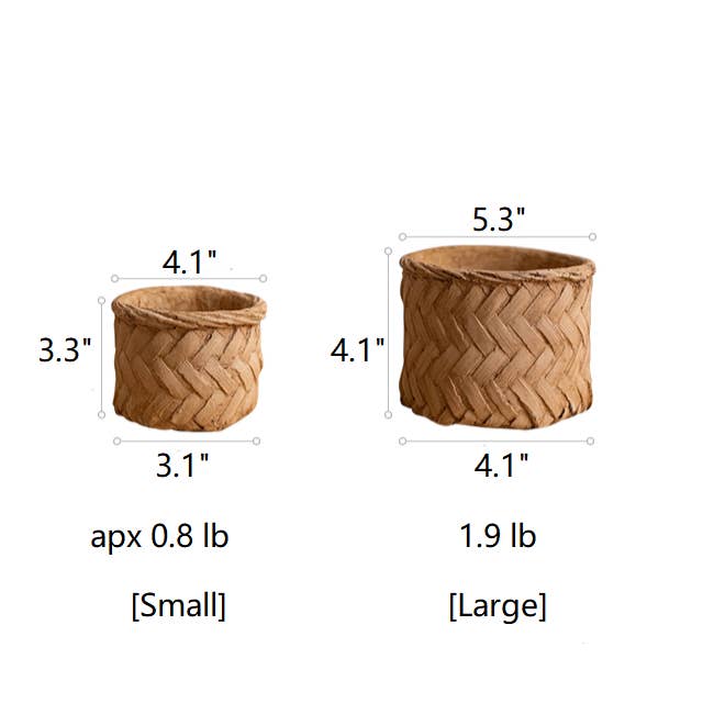 Rustic Reach - Wholesale Plant Pot - Bamboo Looking Cement Planter