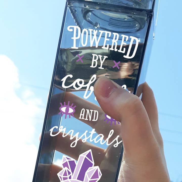 Coffee and Crystals Milk Carton Water Bottle for wholesale by femfetti