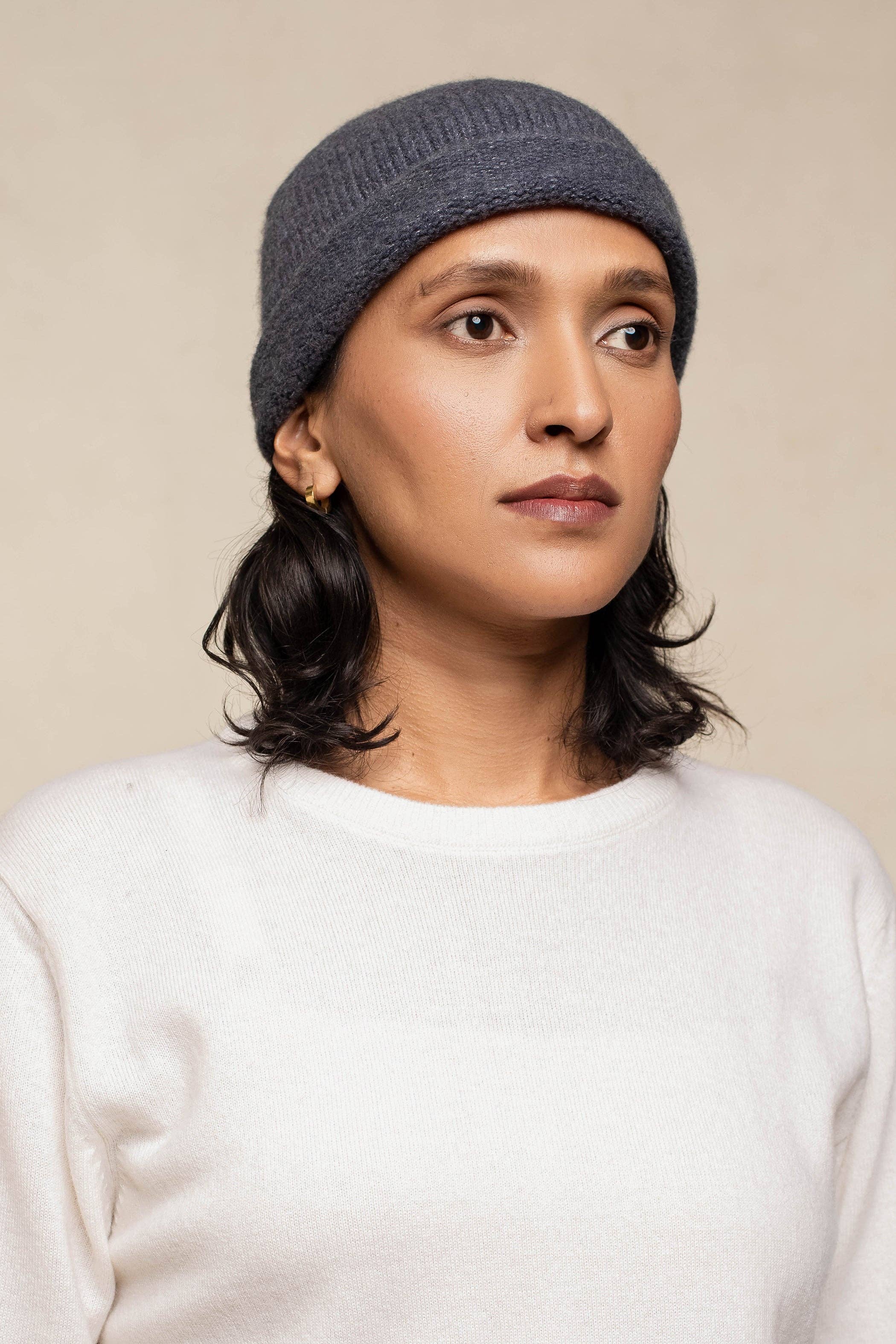 OO-TO - Vente Bonnet – femme - Bonnet Amara Unisexe en Cachemire & Soie13