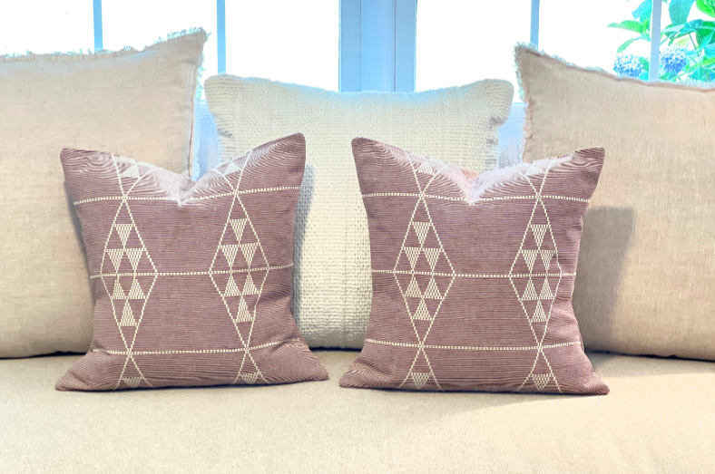 Terracotta base Pattern in Off White Arizona Pillow Cover for wholesale on Faire5