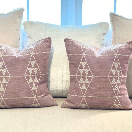 Terracotta base Pattern in Off White Arizona Pillow Cover for wholesale on Faire5