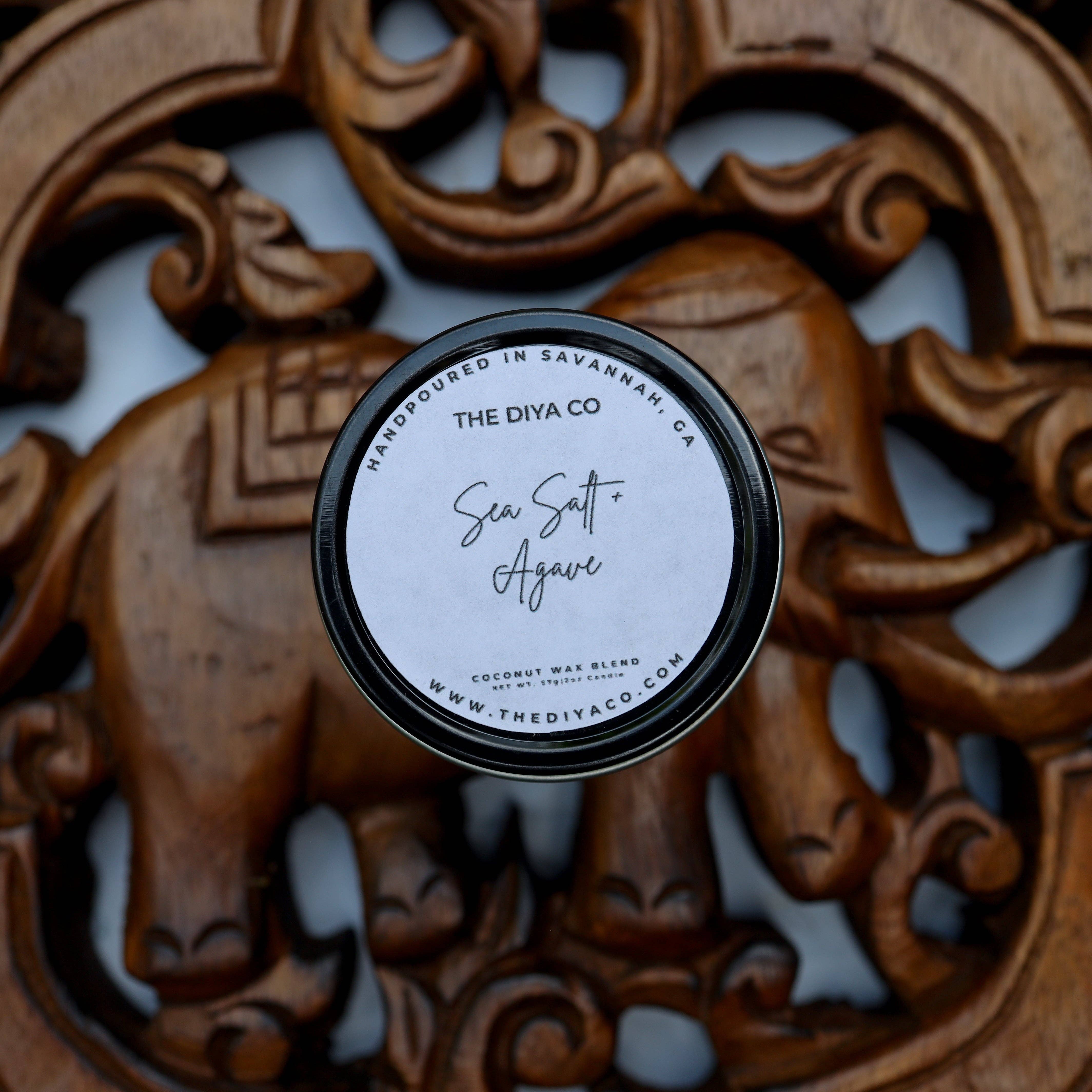 The Diya Co - Wholesale Travel Candles - Mini Tin 2oz Candle |Best Selling Scents |Coconut Soy Wax6