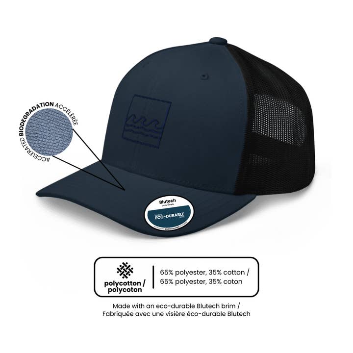 Rolling Waves Trucker Hat for wholesale by Whelk Goods
