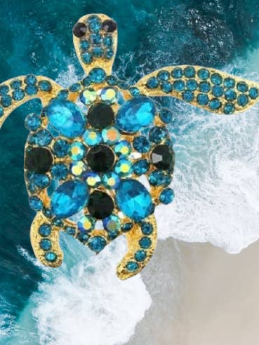 FERMETURE : Broche Tortue de Mer Colorée pour la vente par Ciao Bella Jewelry Inc