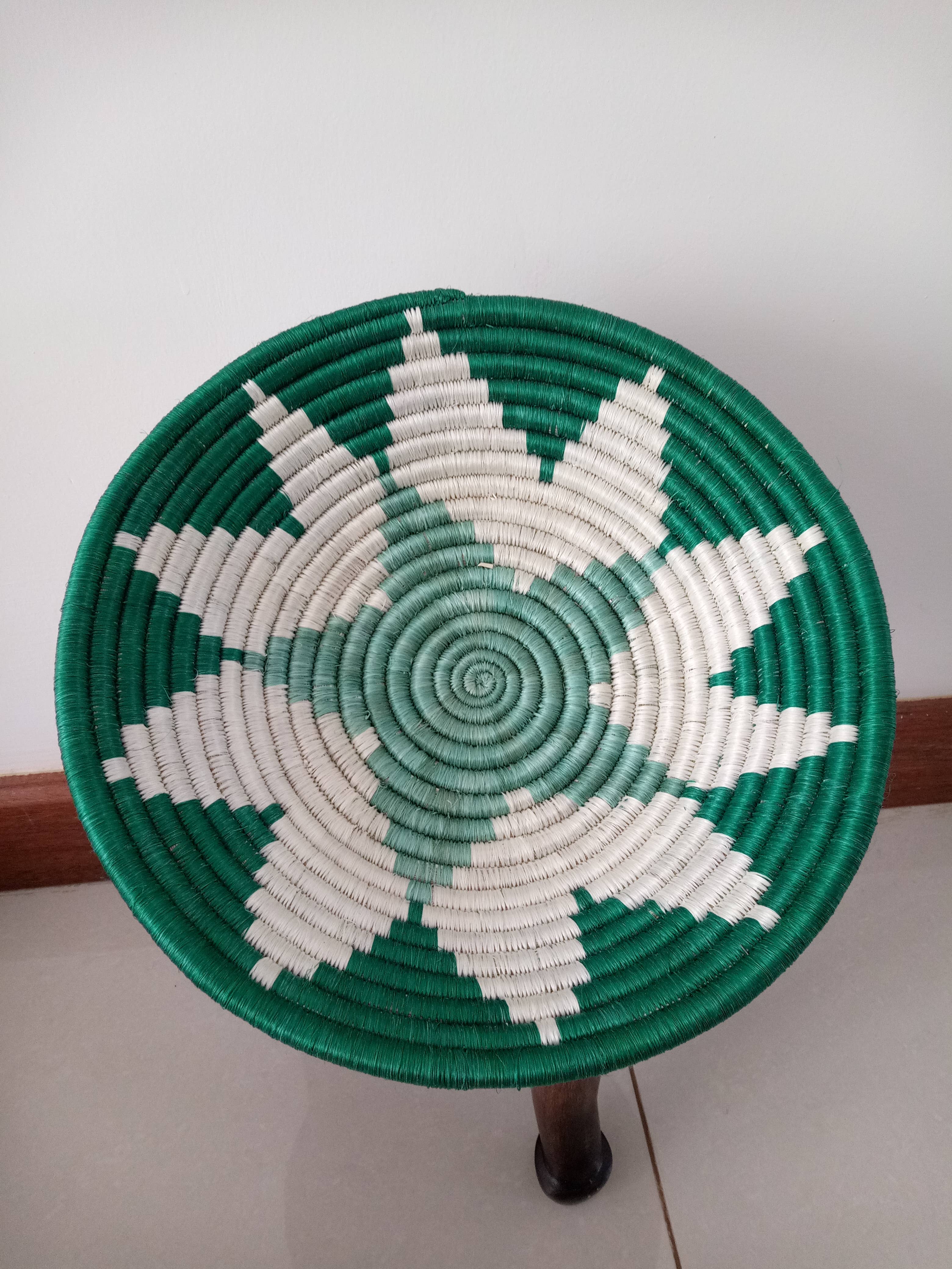 African Craft Collection - Venta al por mayor Cestas - Cestas africanas tejidas a mano en colores verde turquesa y verde4