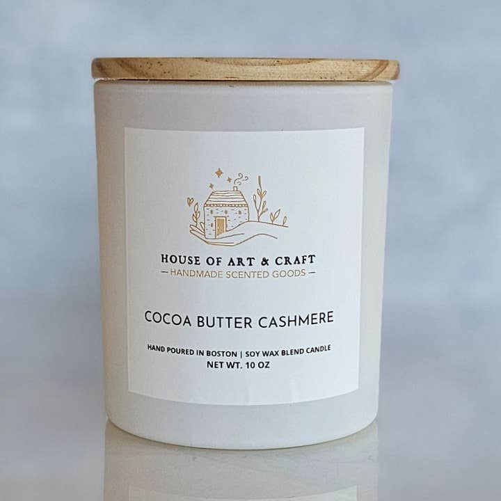 Cocoa Butter Cashmere 10 oz | Candle Matte Jar for wholesale by House of Art & Craft