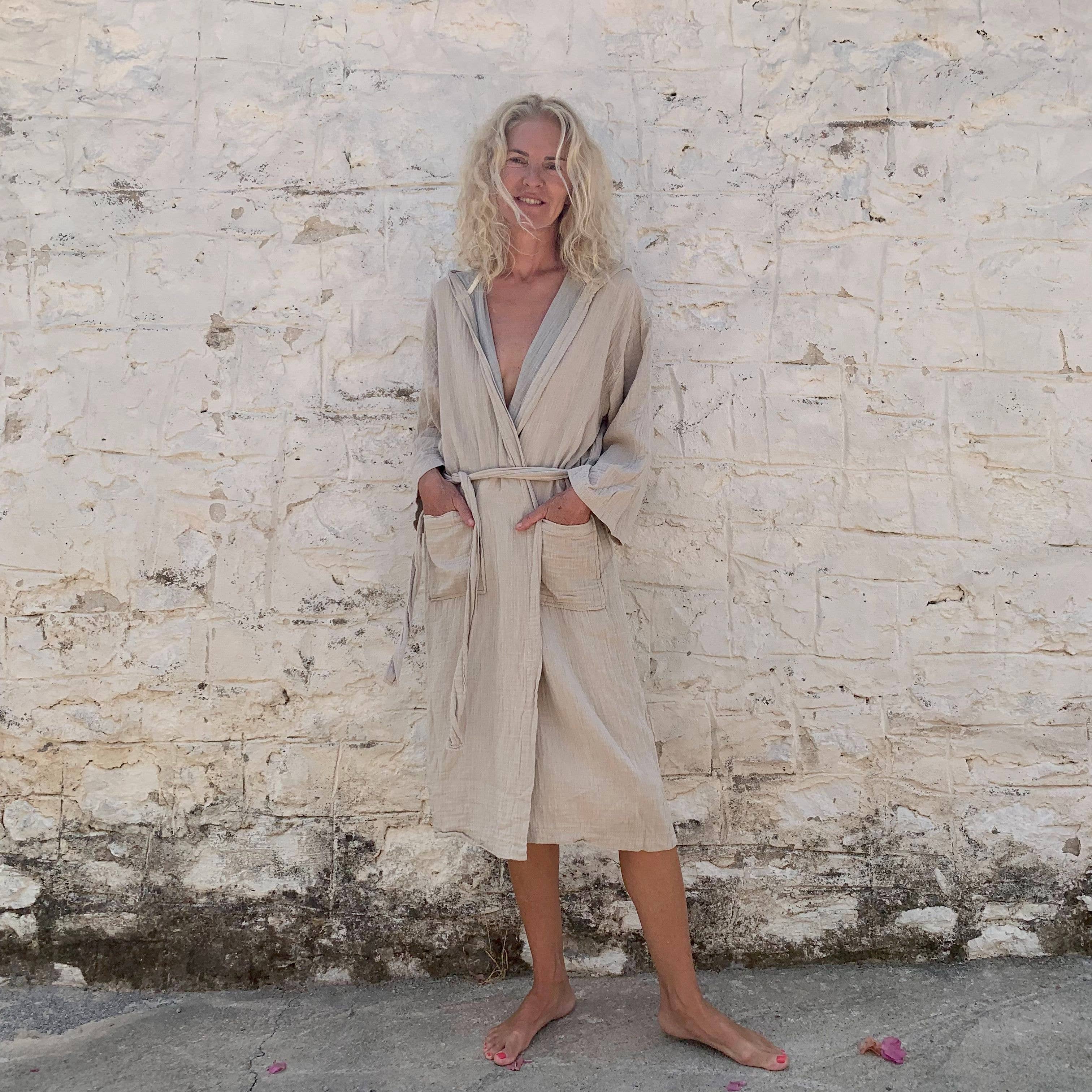 loom.ist – Robe - Mulher por atacado – Robe com Capuz de Musselina20