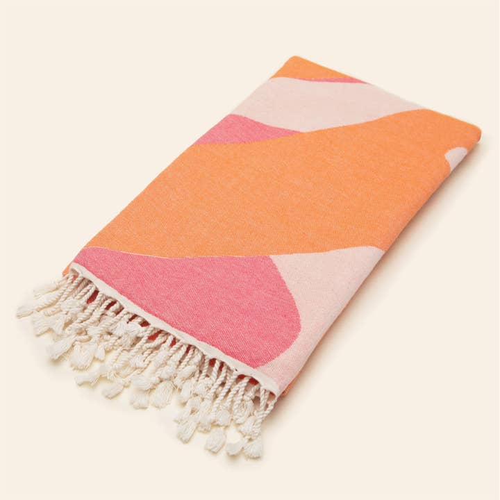LA SOLEIL - Wholesale Beach towel - Saint-Tropez Rose & Orange Beach Towel7