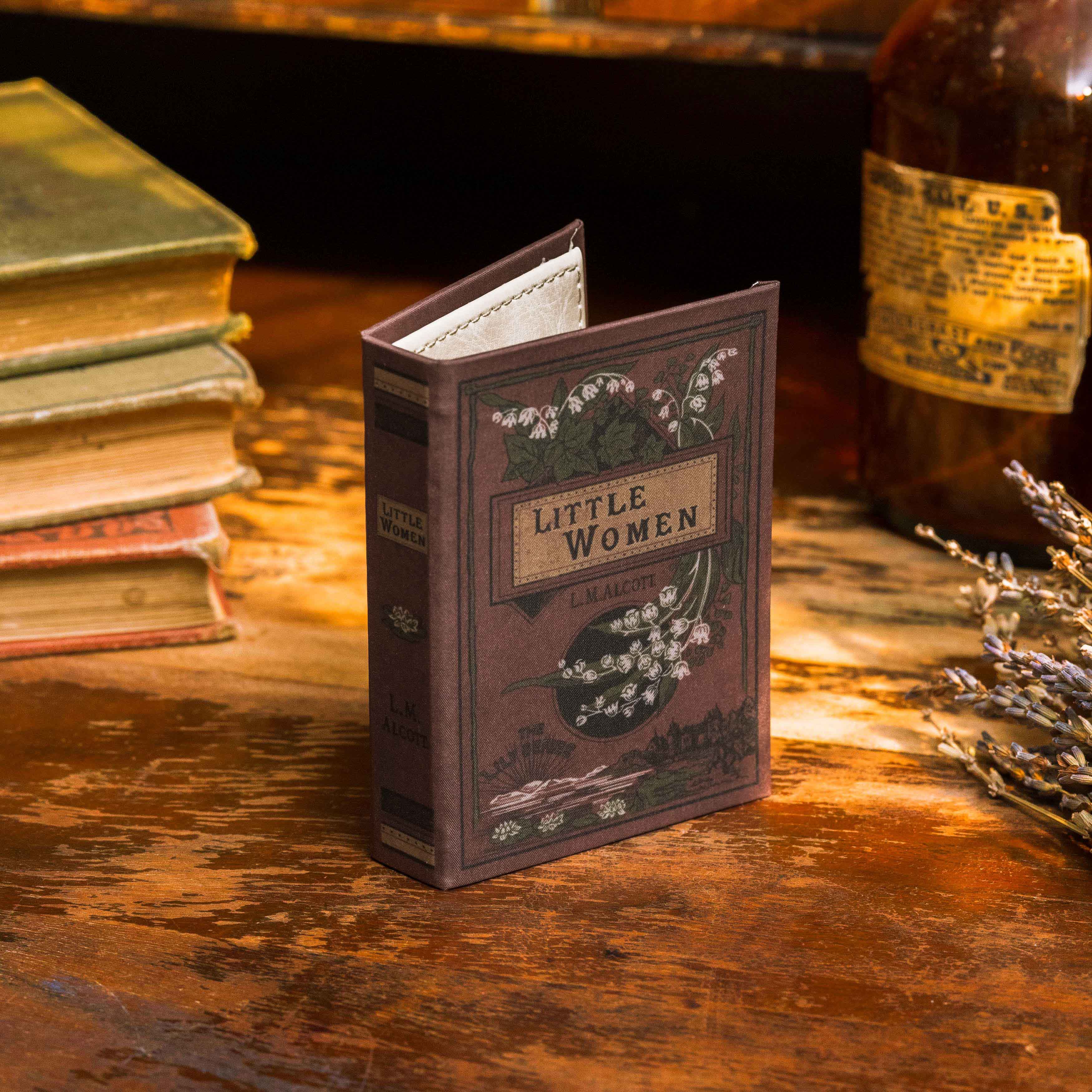 Novel Book Store – wholesale Wallet – Women's – Little Women (Crimson) by Louisa May Alcott 1868 Book Wallet1