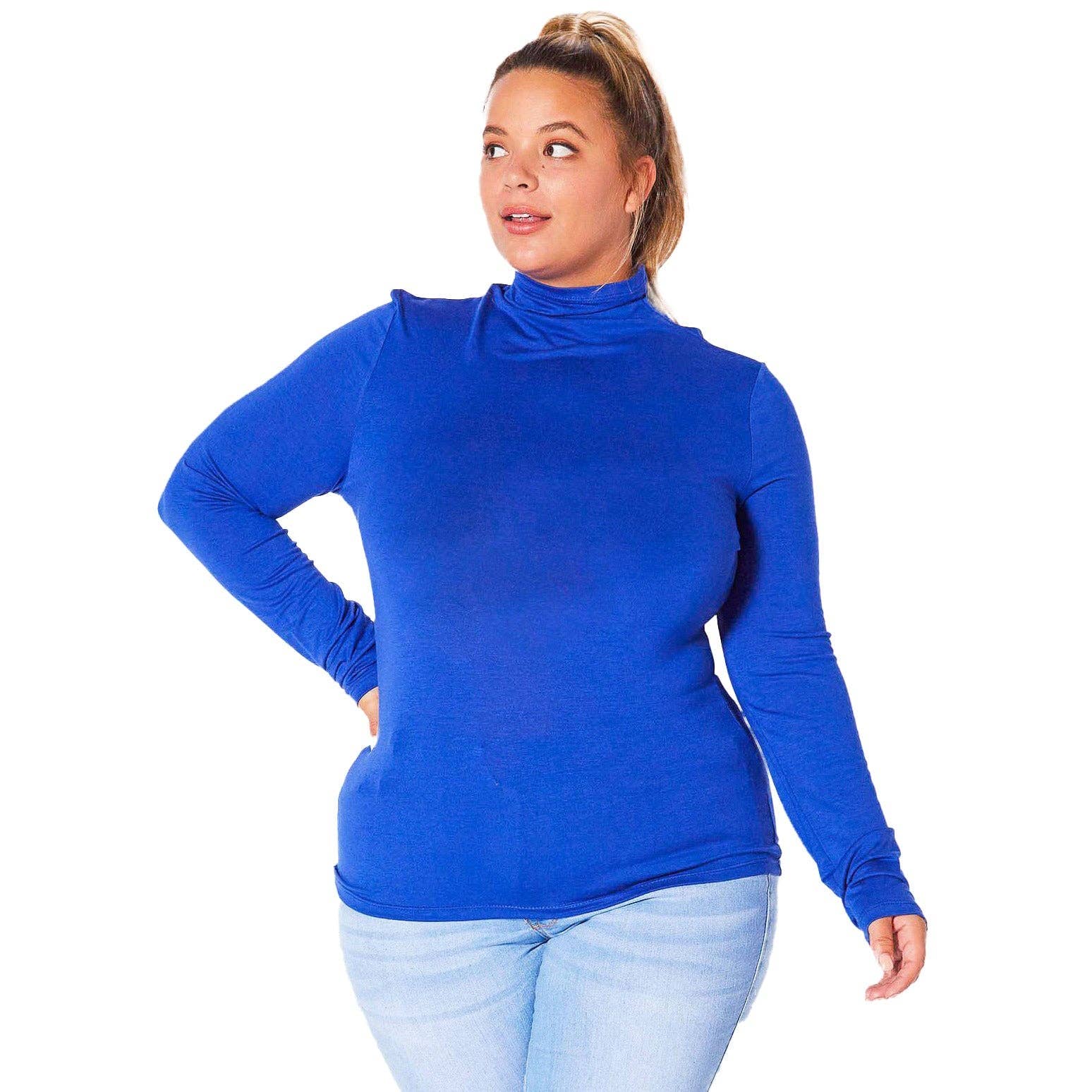 Robin K – wholesale Stickad topp - Dam – Plus size långärmad polotröja med åtsittande passform21