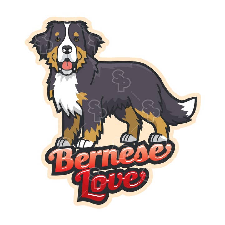 Two Feet Treats - Wholesale Sticker - Bernese Love - Sticker1