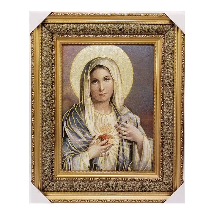 Woven Tapestry In Frame: Immaculate Heart Of Mary_ for wholesale by Tobin Tate