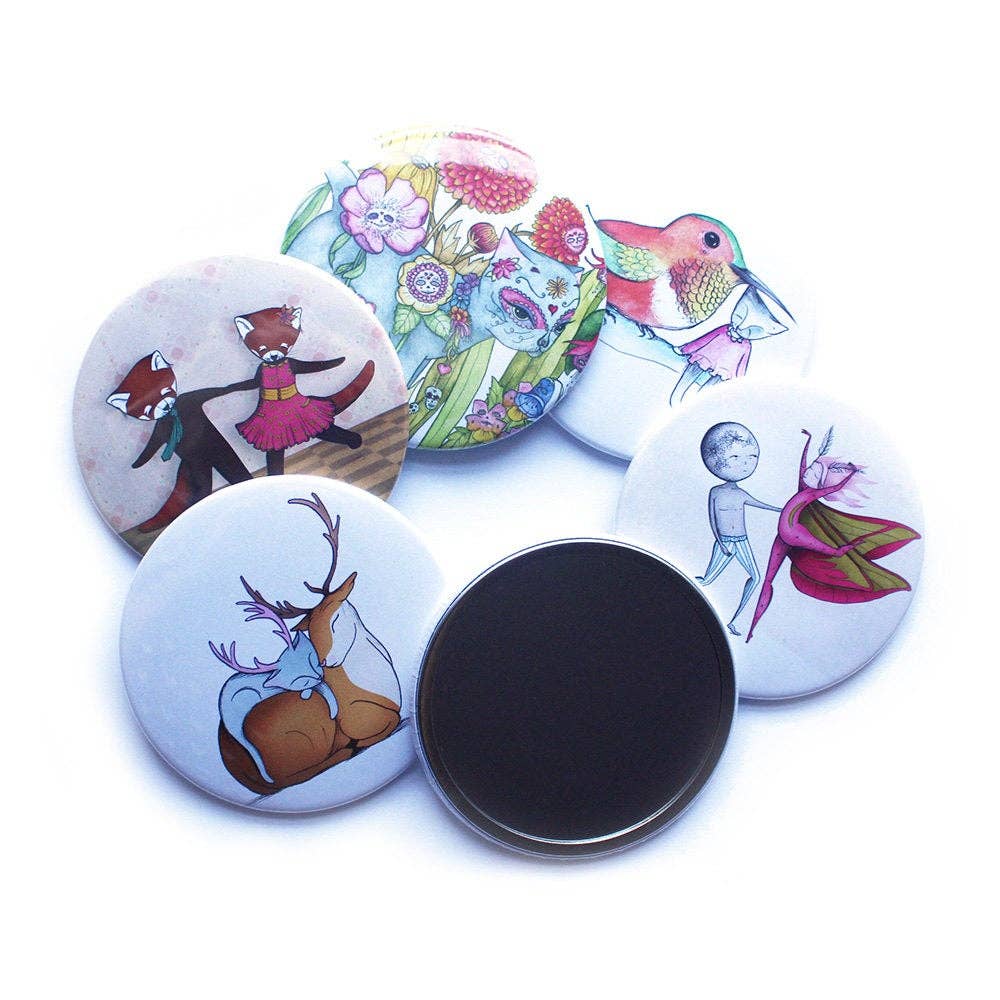 Miss Ella - Wholesale Compact Mirror - Day of the Dead Cat Pocket Mirror1