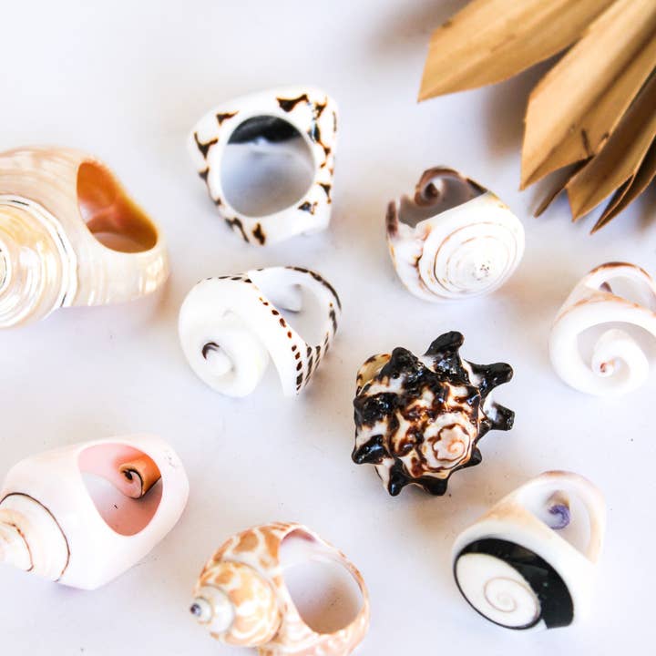 Bali Queen - Wholesale Cocktail/Statement Ring - Bali Shell Rings16