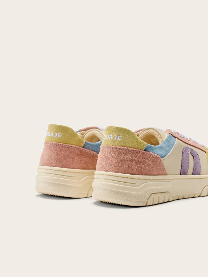 Odaje Sneakers - Wholesale Lifestyle Sneakers - Women's - Nora Low Sneakers - Nude Yellow White4