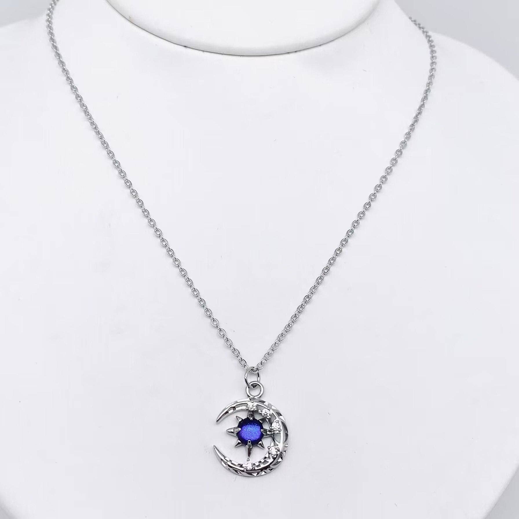 Mio Queena - Wholesale Pendant/Charm Necklace - Fantastical Crystal Star Moon Pendant Necklace - MS1