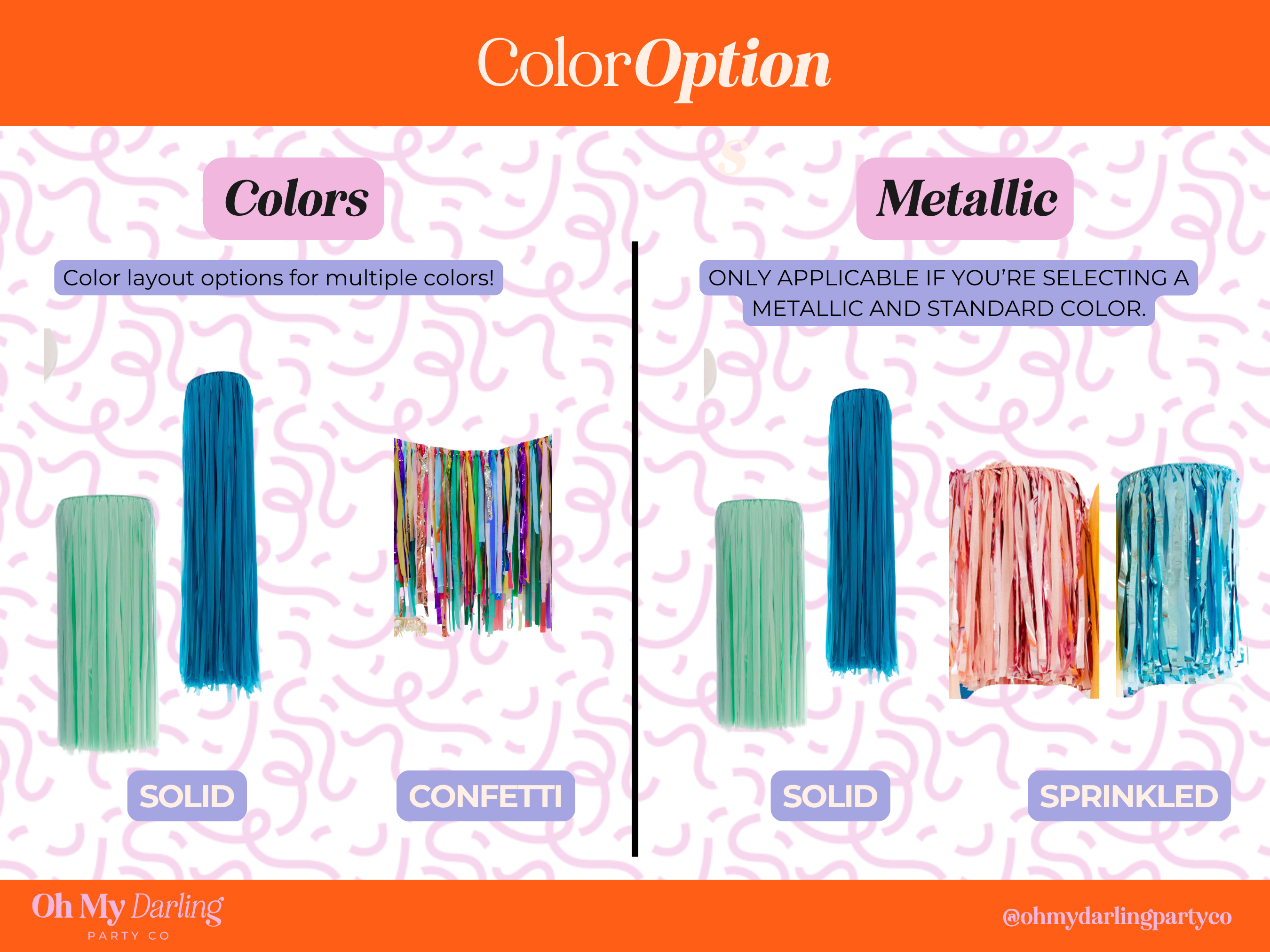 Oh My Darling Party Co – wholesale Dekal – Buntade anpassade luftfransringar6