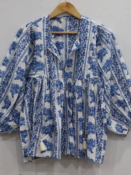 Kyra Top Dress Mini Dress Striped Floral Printed Tunic Top  for wholesale by bhavnas boutique