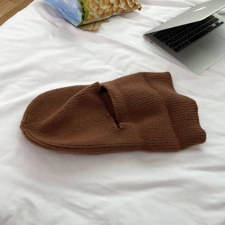 Bonnet chauffe-cou en tricot uni pour la vente par MoodGold