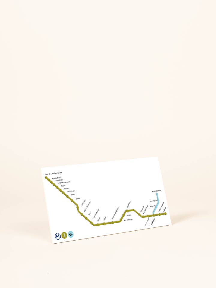 Decoração de parede - RATP Linha 3 por atacado de The Line