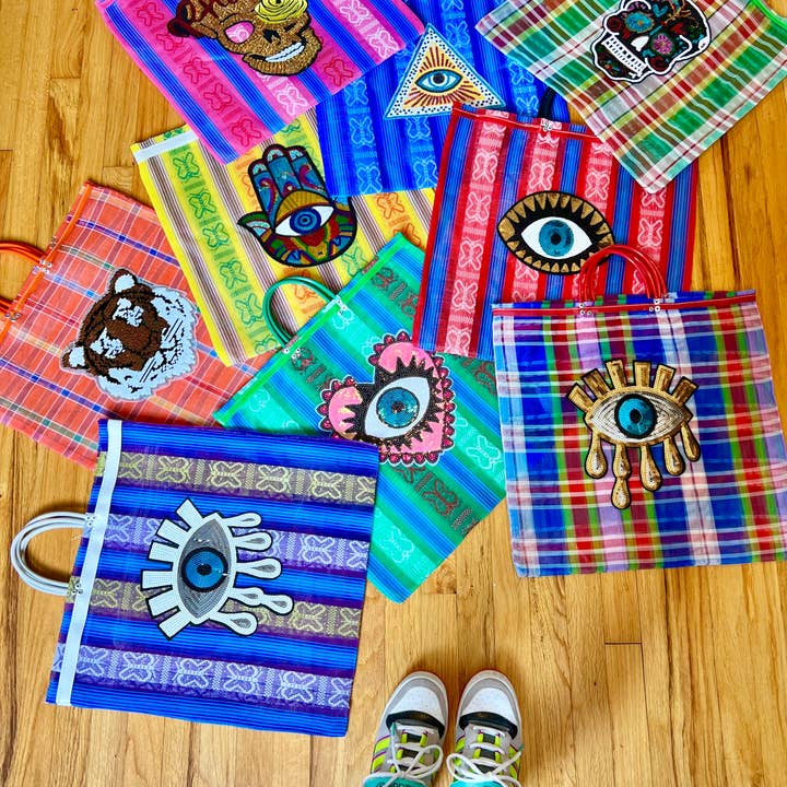 Glitter Patch Tote for wholesale by Karli Buxton