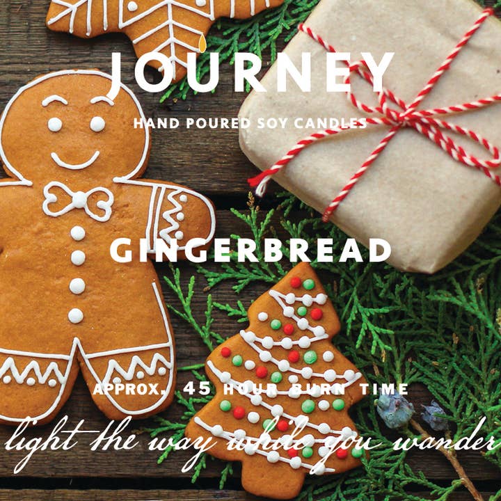 Gingerbread House Journey Soy Candle for wholesale by Lilypad Boutique