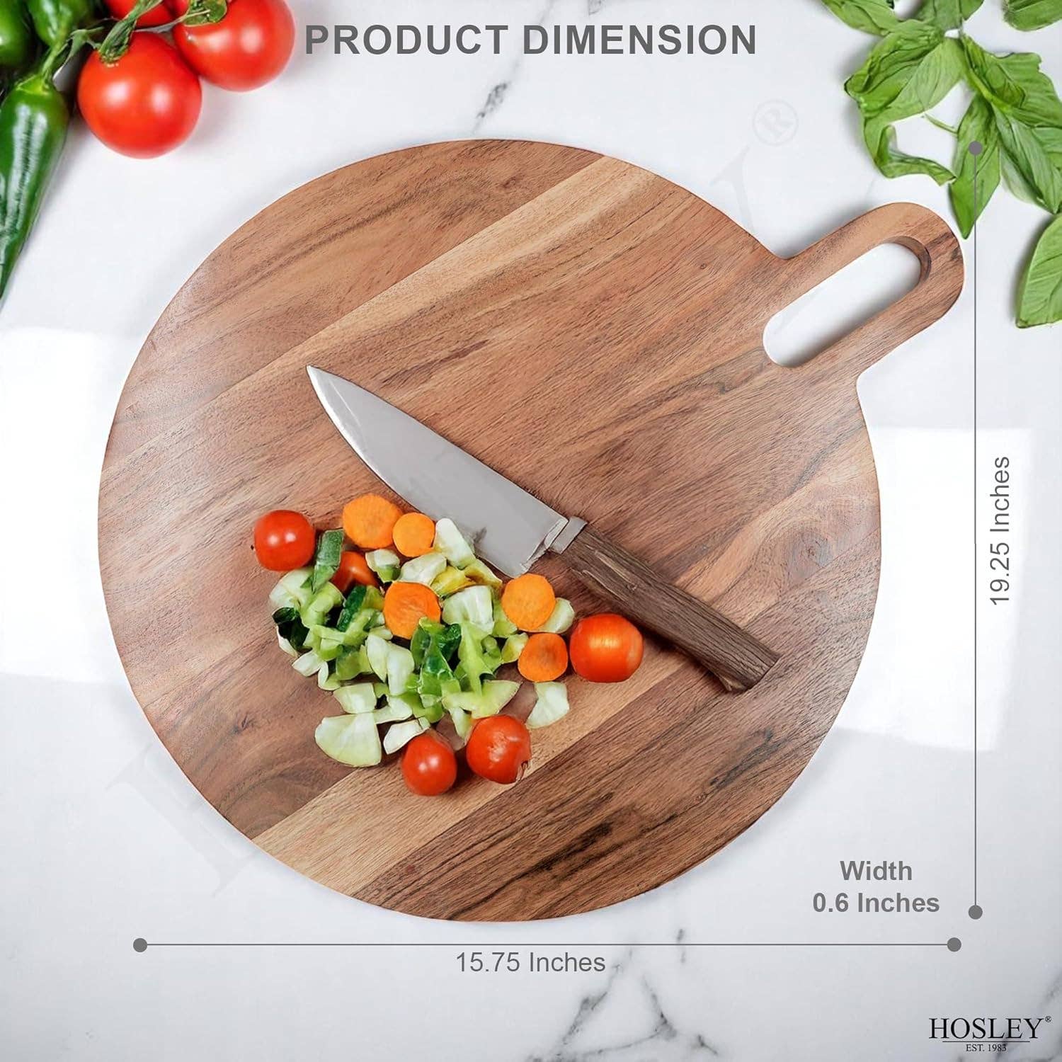 Hosley - Vente Planche à découper - Hosley® Planche à Découper en Bois d'Acacia Extra Large de 48,9 cm3