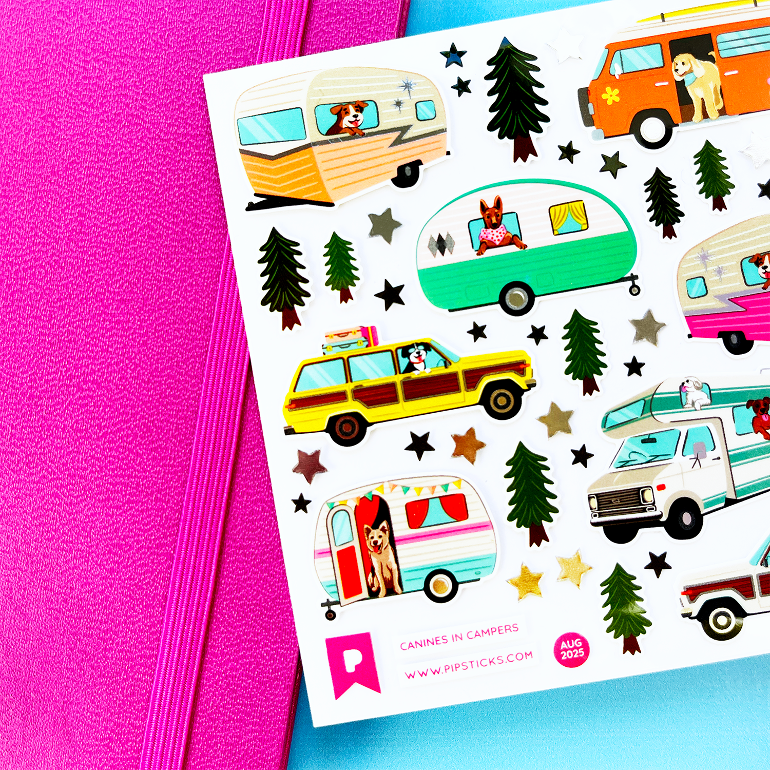 Pipsticks - Wholesale Sticker - Canines in Campers2