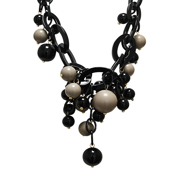 AMORINO SRL - Wholesale Beaded/Pearl Necklace - CHAIN RESIN NECKLACE WITH SPHERES - FT24152A4774