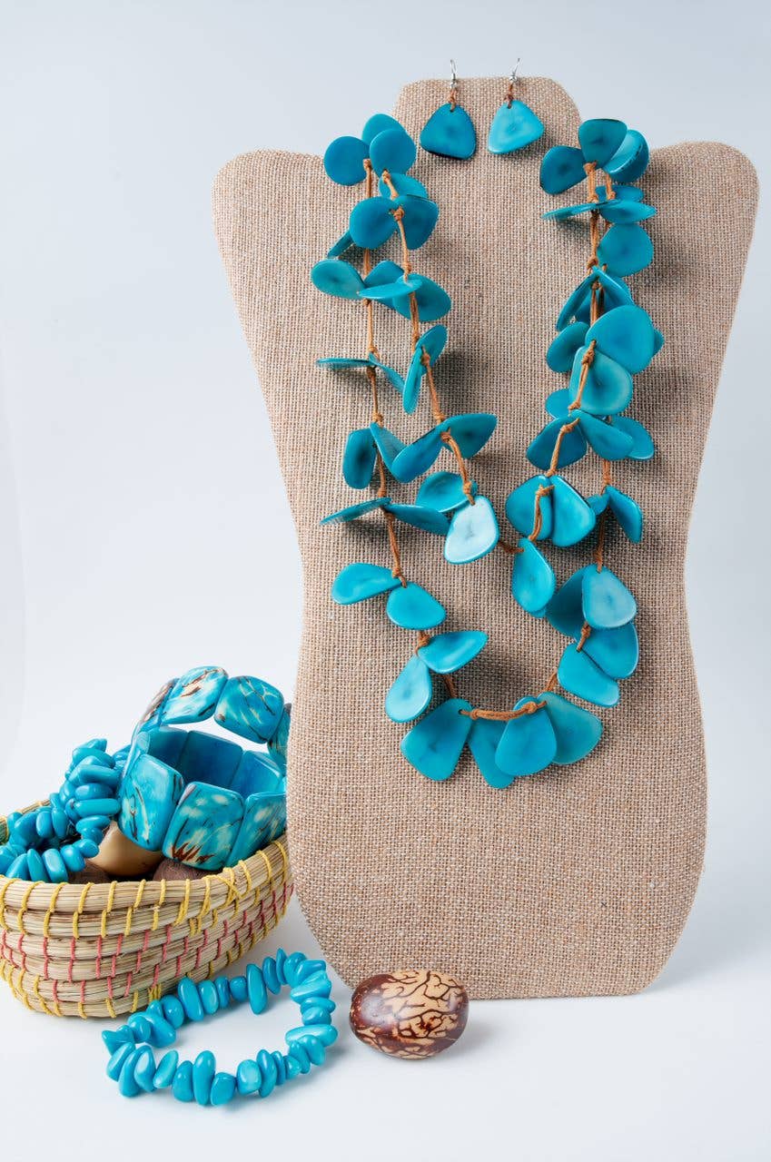 TaguArtsy – wholesale Smycken – Nola kronblad lång Tagua halsbandsuppsättning17