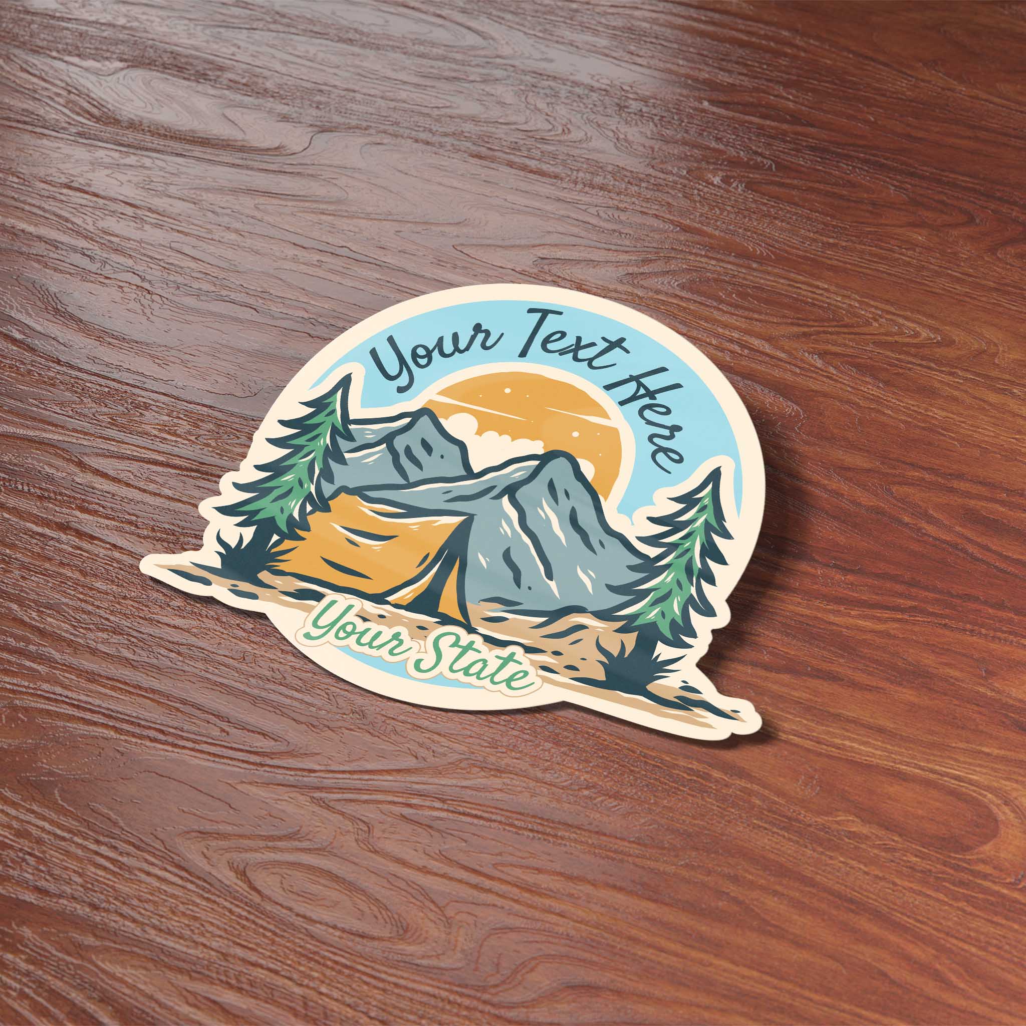 Sentinel Supply - Vente Autocollant - Autocollant personnalisé camping - décalcomanie montagnarde avec nom4