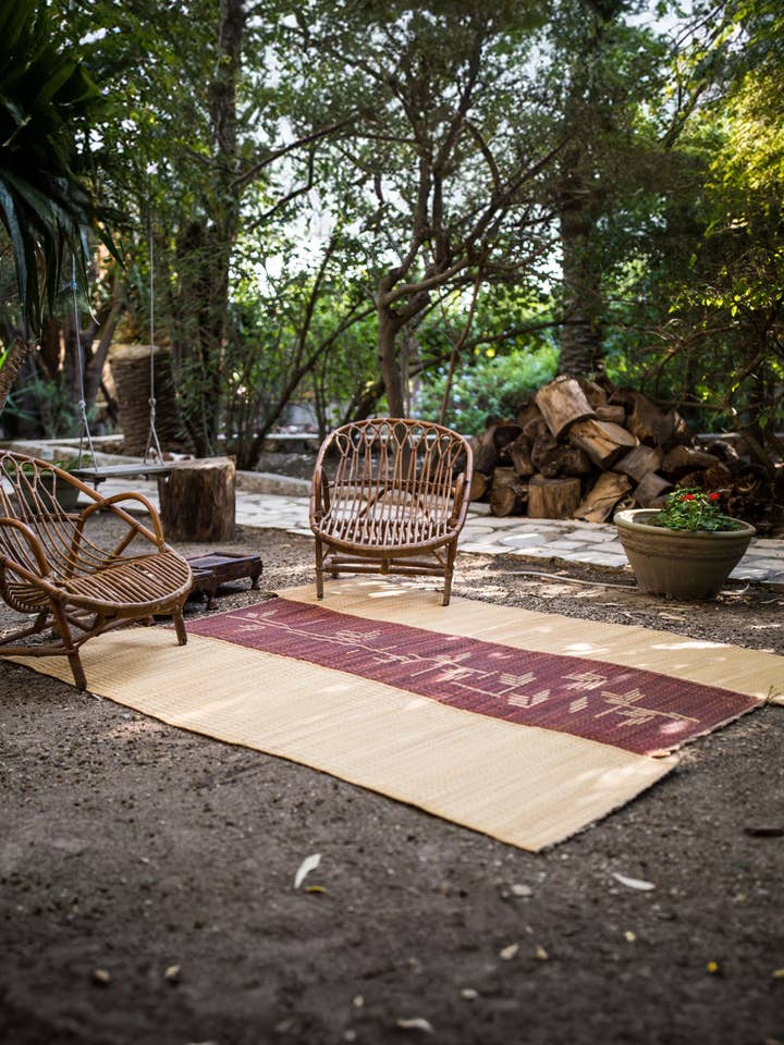 Sjögräsmatta 120x240 – 3 ränder, ojämnt mönster för wholesale av LA FIBRE ARTISANALE