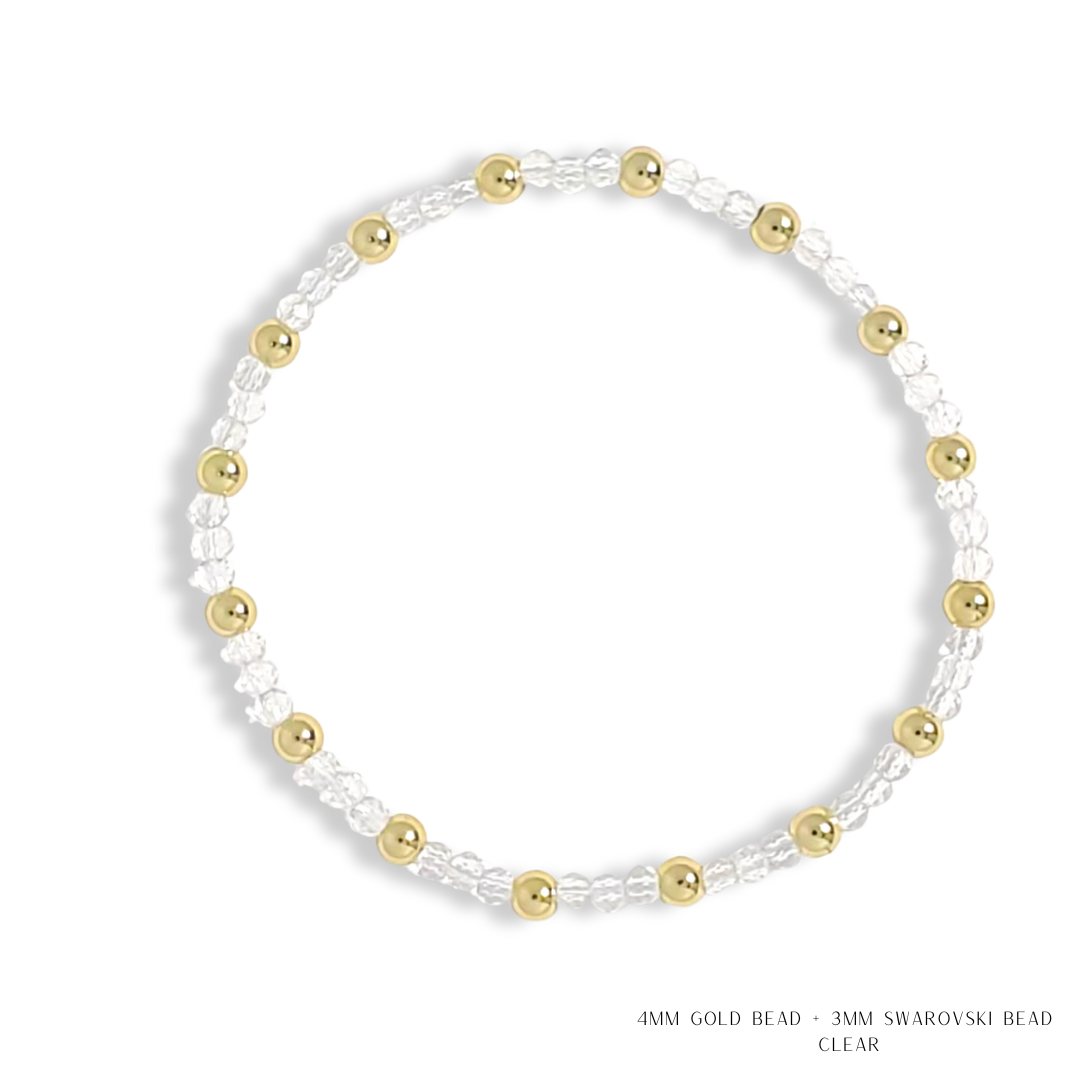Savvy Bling - Vendita all'ingrosso Bracciale con perline - Bracciale con Perline in Oro e Cristalli Swarovski - Più Colori20
