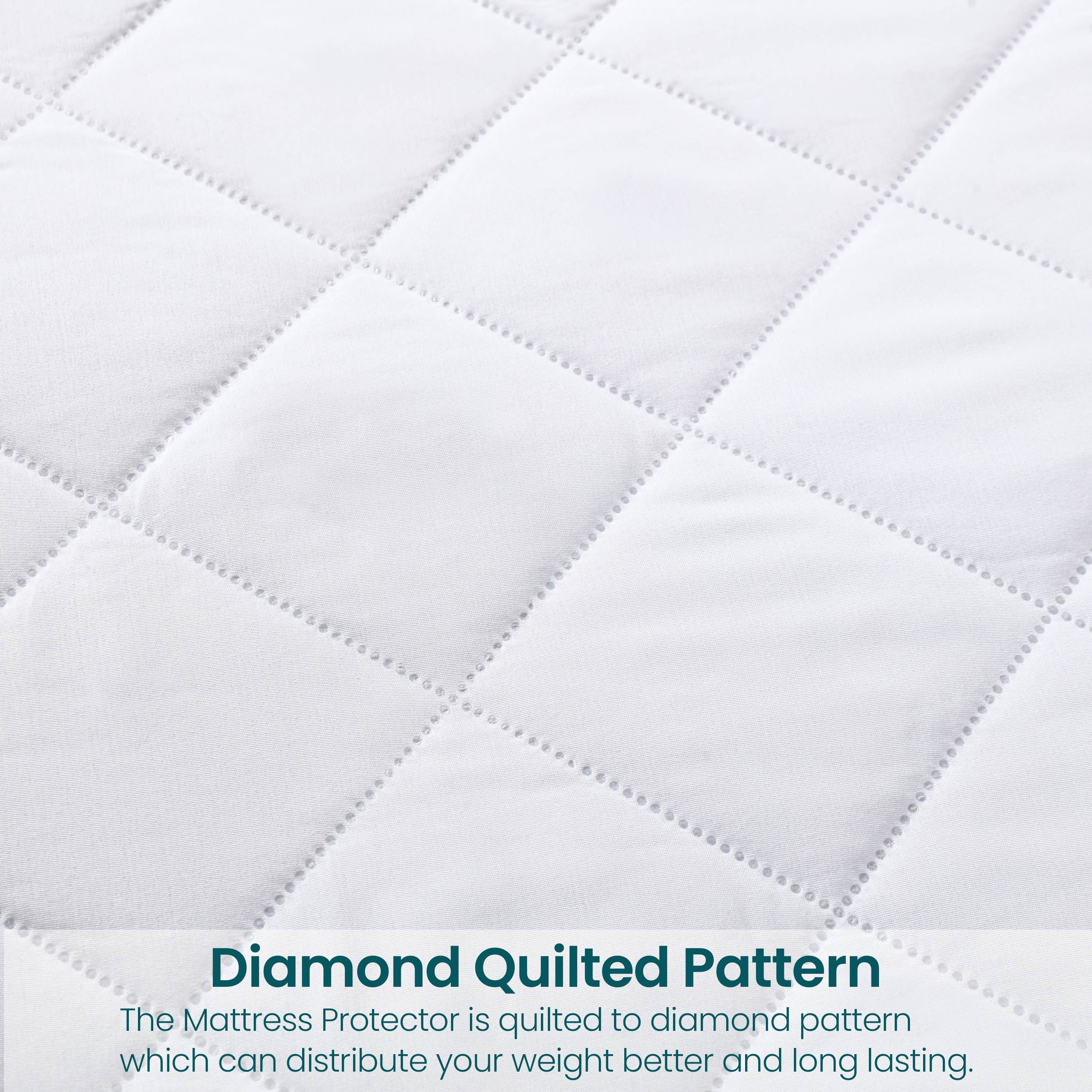 White WaterProof Mattress Protector Microfiber with Elastic Strap  for wholesale on Faire5