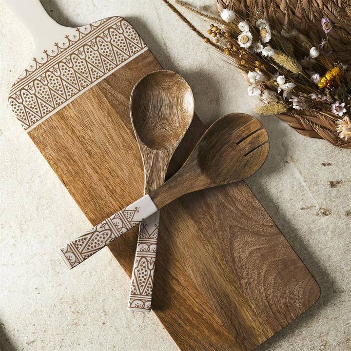 Housse De Rêve - Wholesale Flatware Serving Piece - Mira Orange mango wood salad servers2