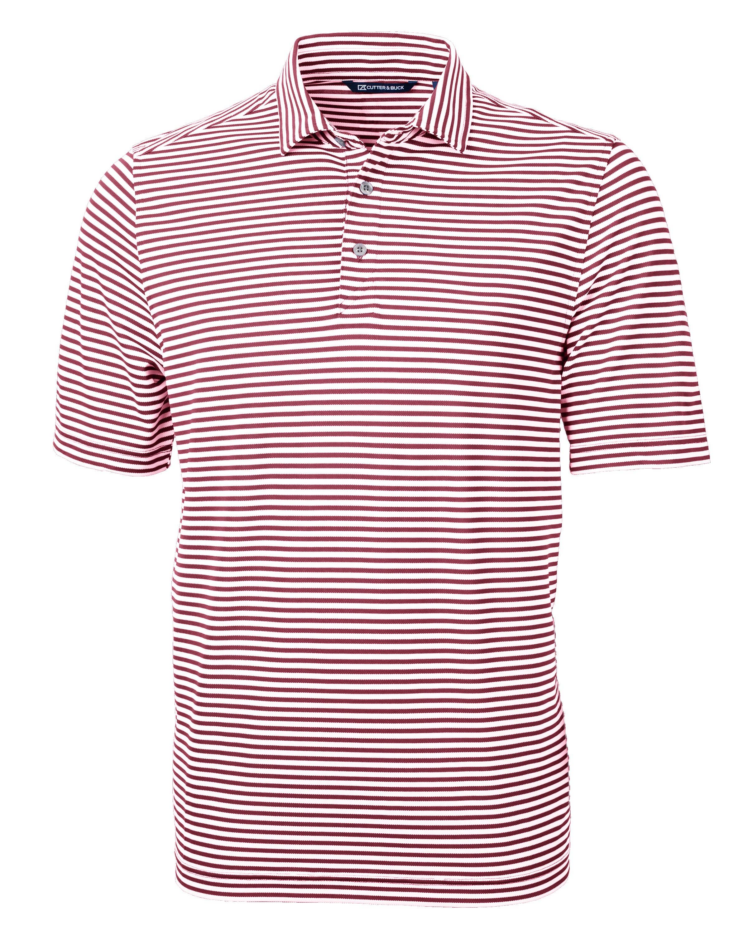 Cutter & Buck - Wholesale Polo - Men's - Cutter & Buck Virtue Eco Pique Stripe Recycled Men's Polo0