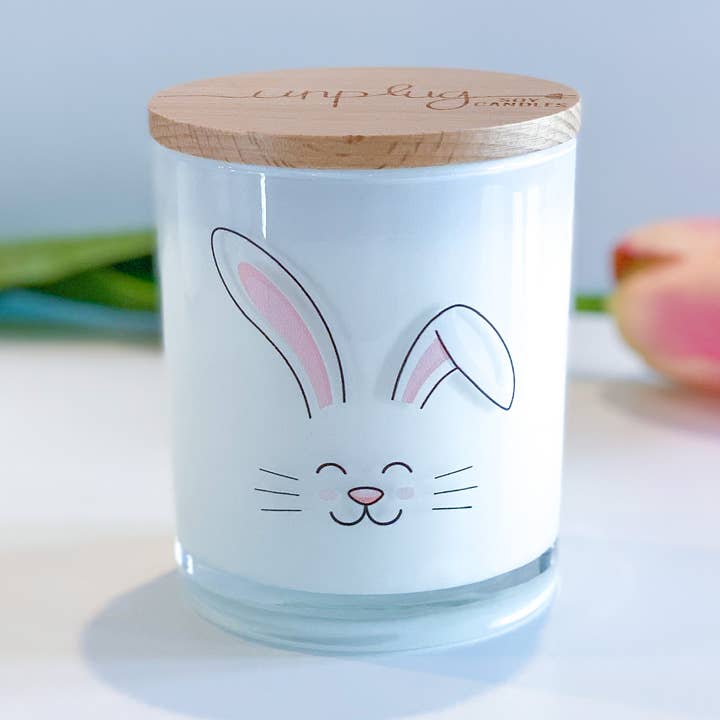 Bunny Face Spring Easter Soy Candle for wholesale by Unplug Soy Candles