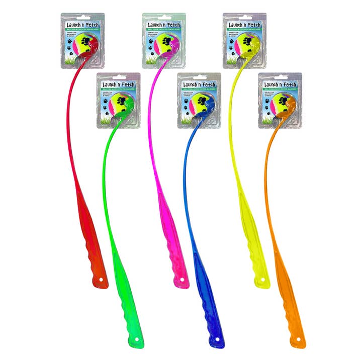 Lanzador de Pelotas para Perros de 25" con Pelota 6 colores para venta al por mayor de Deluxe Import Trading