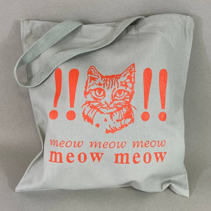Rx Letterpress - Wholesale Tote Bag - Unisex - Meow Meow Meow | Cat Lover Gift | Absurd Kitty Canvas Tote5