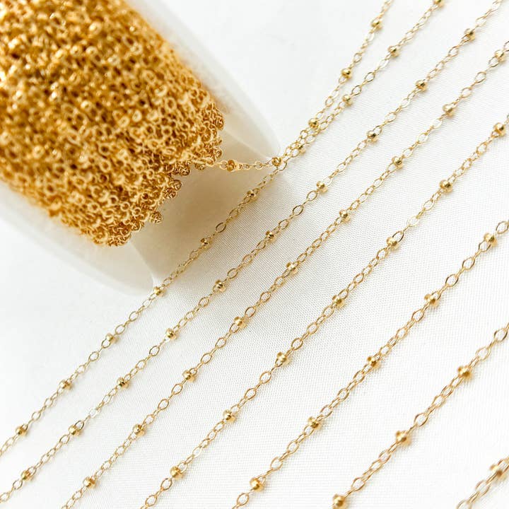 Tresor Jewelry Inc. - Wholesale Link & Chain Necklace - 1200GF. 14k Gold Filled Satellite Chain4